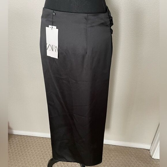 NWT Zara Satin Effect Midi Skirt - Picture 9 of 10
